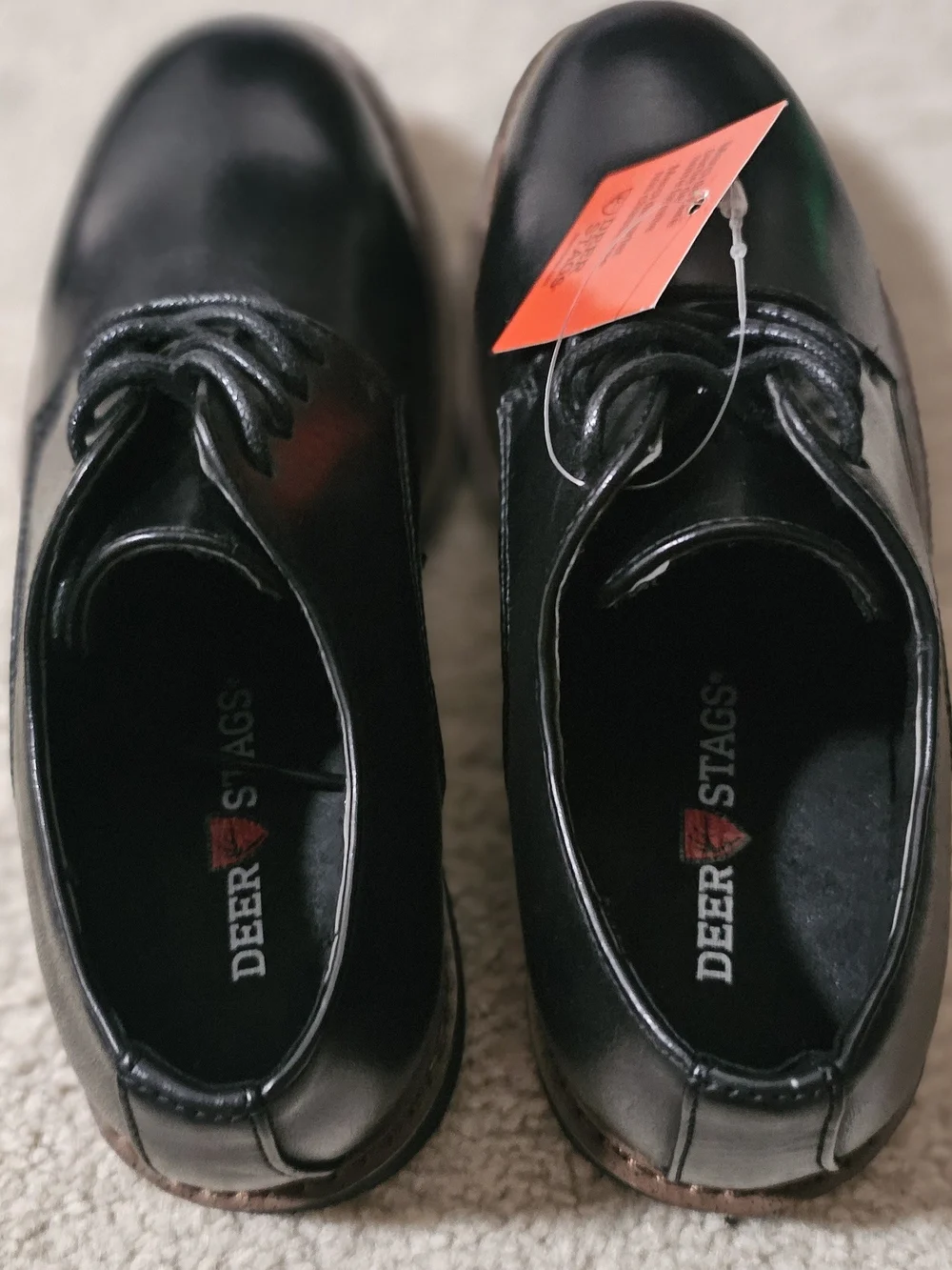Deer Stags Boy's Size 13M Kids Black Lace-Up Dress Shoes NWT